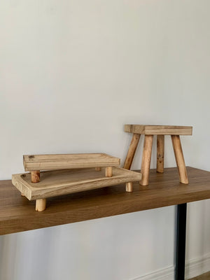 Reclaimed Timber Wood Riser / Stand / Stool / Tray